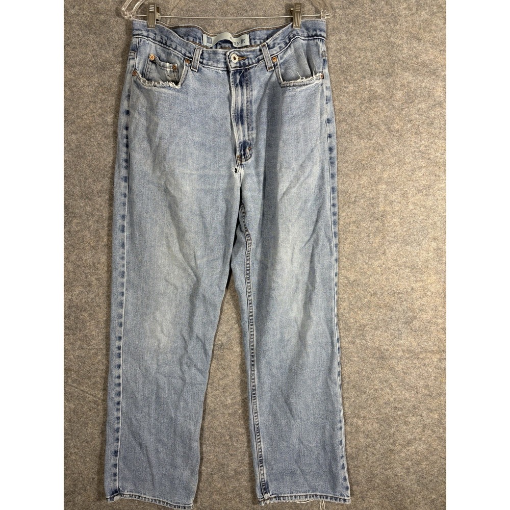 Vintage Gap Easy Fit 35x30 Blue Jeans Baggy Loose Heavy Denim 90s Stone Wash